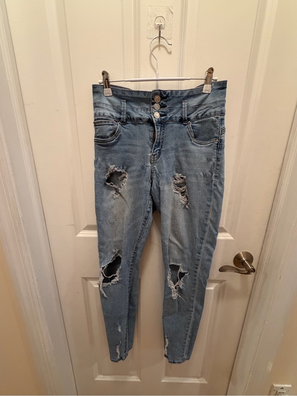 Ibiza High-Rise Light Blue Ripped Skinny Jeans